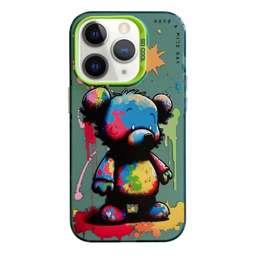

For iPhone 11 Pro Max Animal Pattern Oil Painting Series PC + TPU Phone Case(Colorful Bear)