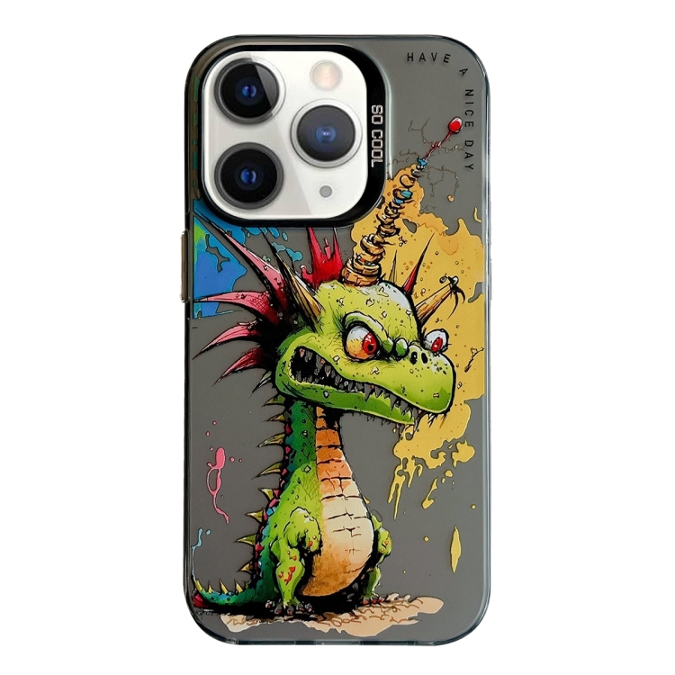 

For iPhone 11 Pro Max Animal Pattern Oil Painting Series PC + TPU Phone Case(Dragon)