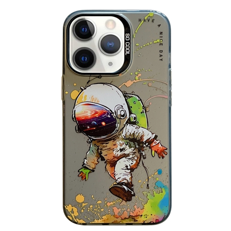 

For iPhone 11 Pro Max Animal Pattern Oil Painting Series PC + TPU Phone Case(Astronaut)