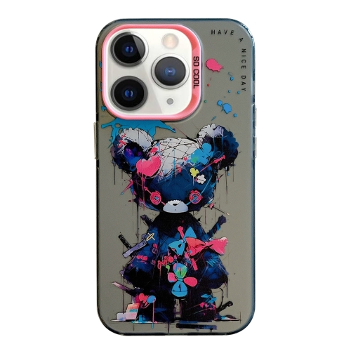 

For iPhone 11 Pro Max Animal Pattern Oil Painting Series PC + TPU Phone Case(Tattered Bear)