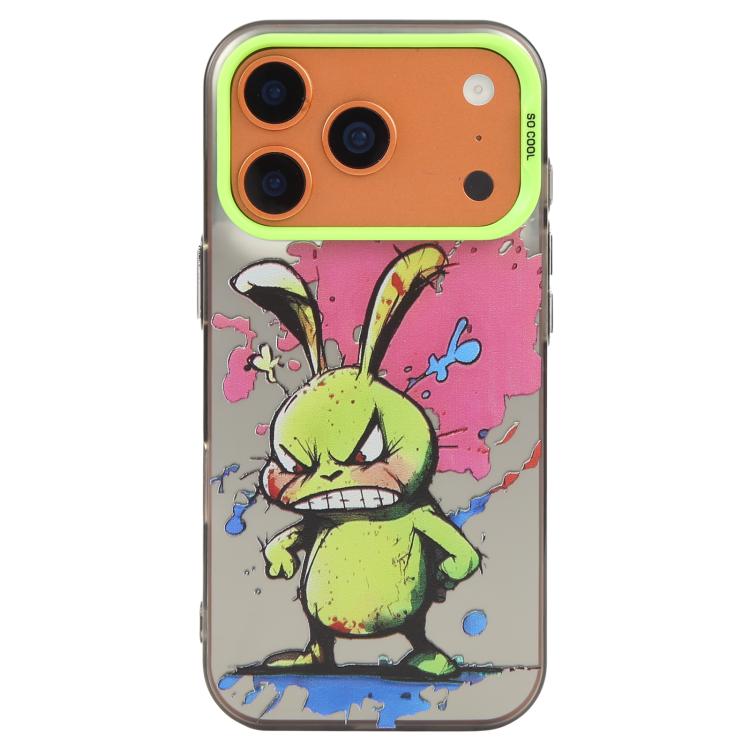 For iPhone 17 Pro Max Animal Pattern Oil Painting Series PC + TPU Phone Case(Rabbit) — купить у Sunsky-online WW