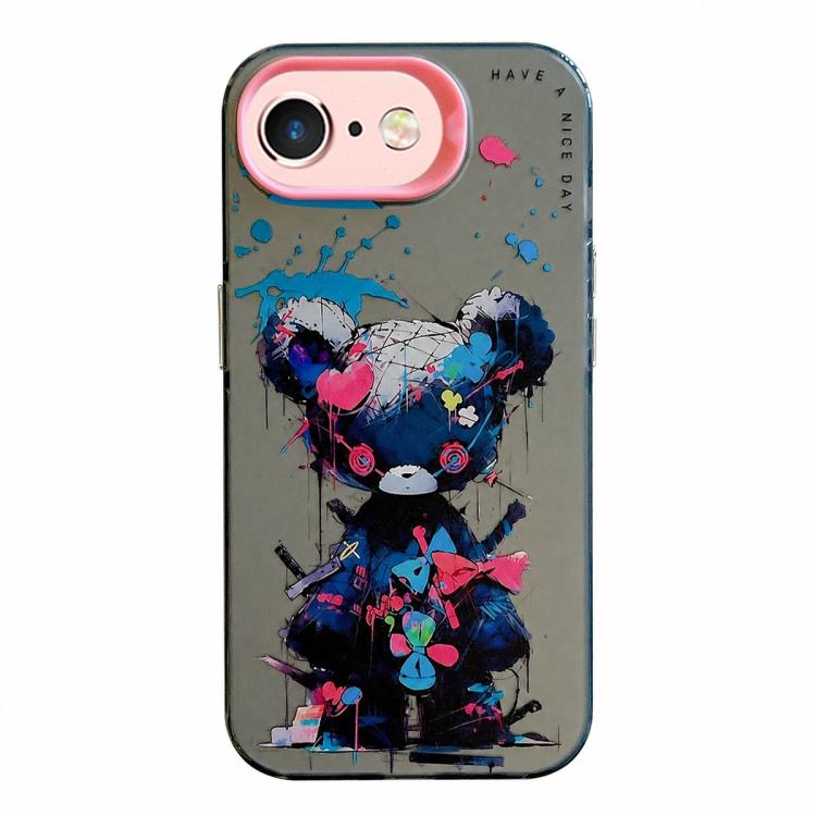 For iPhone 6s / 6 Animal Pattern Oil Painting Series PC + TPU Phone Case(Tattered Bear)