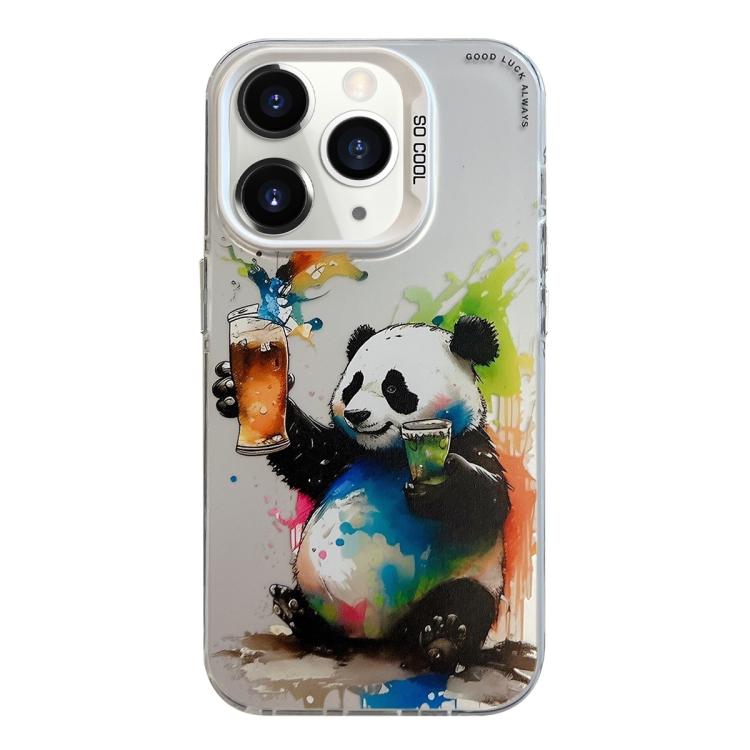 For iPhone 11 Pro Animal Pattern Oil Painting Series PC + TPU Phone Case(Panda)