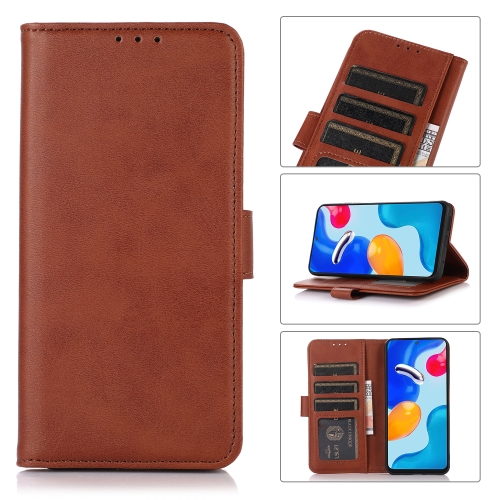 

For OPPO A58 5G Cow Texture Flip Leather Phone Case(Brown)