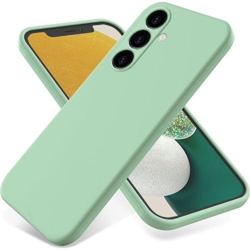 

For Samsung Galaxy A25 5G Pure Color Liquid Silicone Shockproof Phone Case(Green)