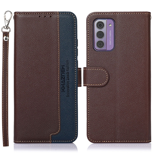 

For Nokia G42 KHAZNEH Litchi Texture Leather RFID Phone Case(Brown)