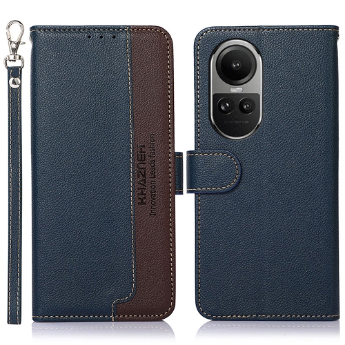 

For OPPO Reno10 / Reno10 Pro Global KHAZNEH Litchi Texture Leather RFID Phone Case(Blue)