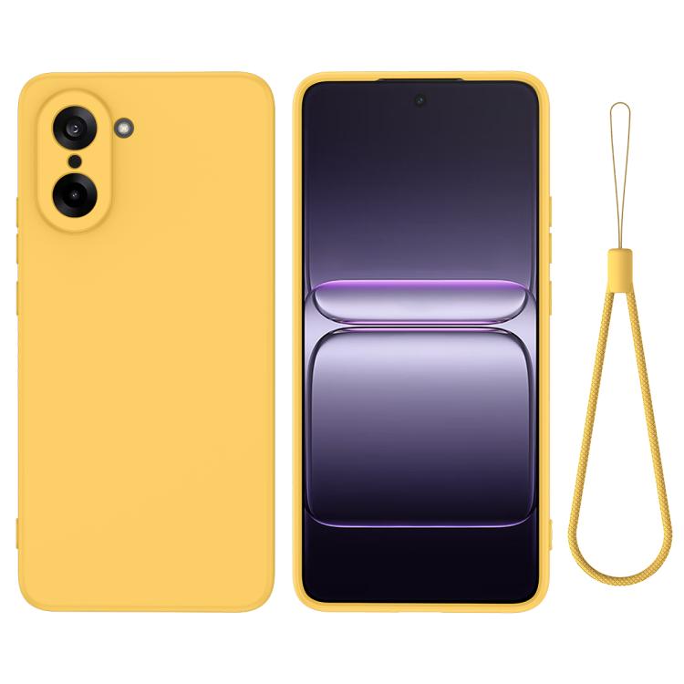 

For OnePlus Nord CE5 / Ace 5 Racing Solid Color Liquid Silicone Dropproof Full Coverage Phone Case(Yellow)