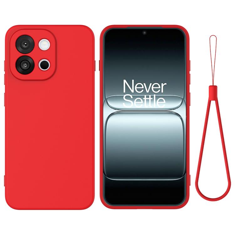For OnePlus Nord 6 / Turbo 6 5G Solid Color Liquid Silicone Dropproof Full Coverage Phone Case(Red)