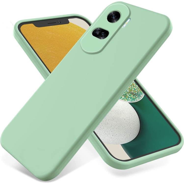 

For Honor 90 Lite / X50i Pure Color Liquid Silicone Shockproof Phone Case(Green)