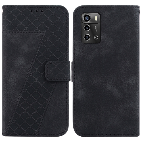 

For ZTE Blade A72/V40 Vita 7-shaped Embossed Leather Phone Case(Black)