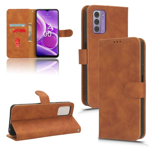 

For Nokia G42 Skin Feel Magnetic Flip Leather Phone Case(Brown)