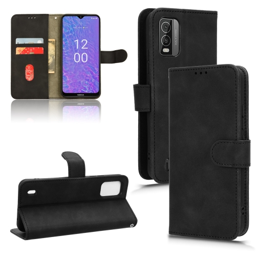 

For Nokia C210 Skin Feel Magnetic Flip Leather Phone Case(Black)