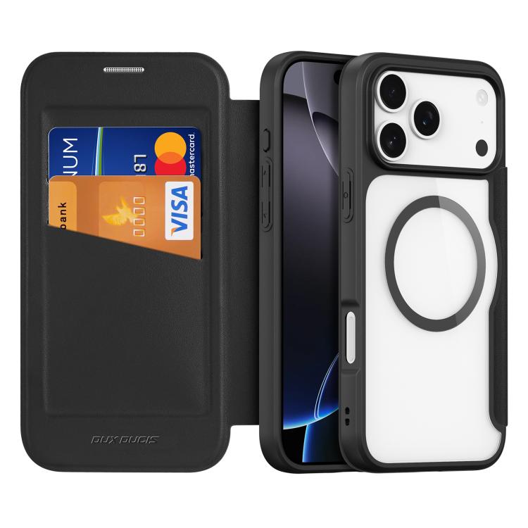 

For iPhone 17 Pro Max DUX DUCIS Skin X Pro Series Magsafe PC + TPU Phone Leather Case(Black)