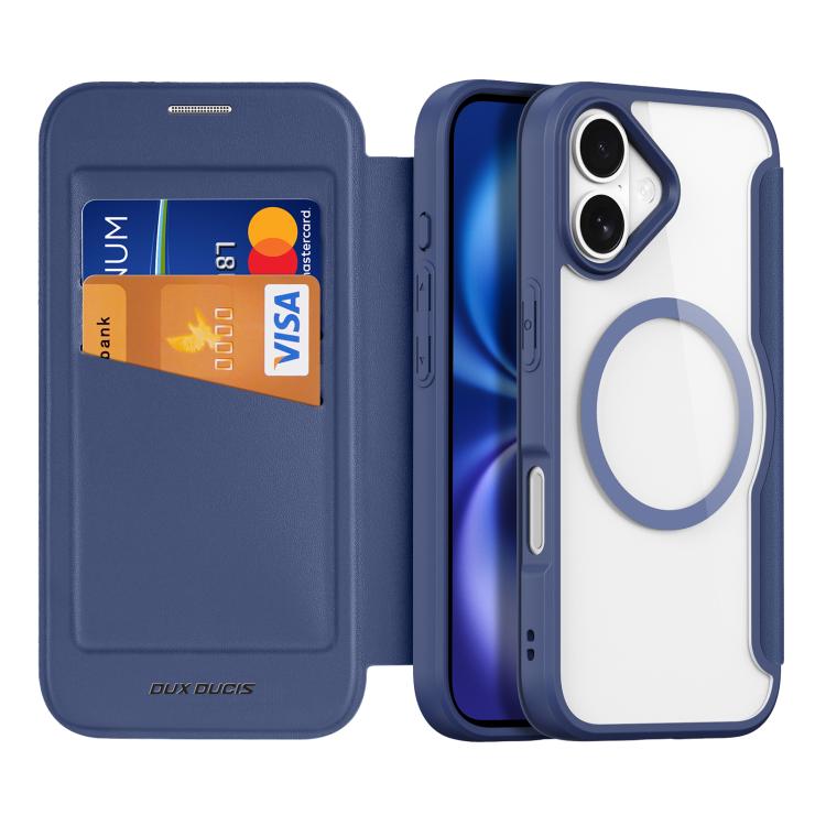 

For iPhone 17 DUX DUCIS Skin X Pro Series Magsafe PC + TPU Phone Leather Case(Blue)
