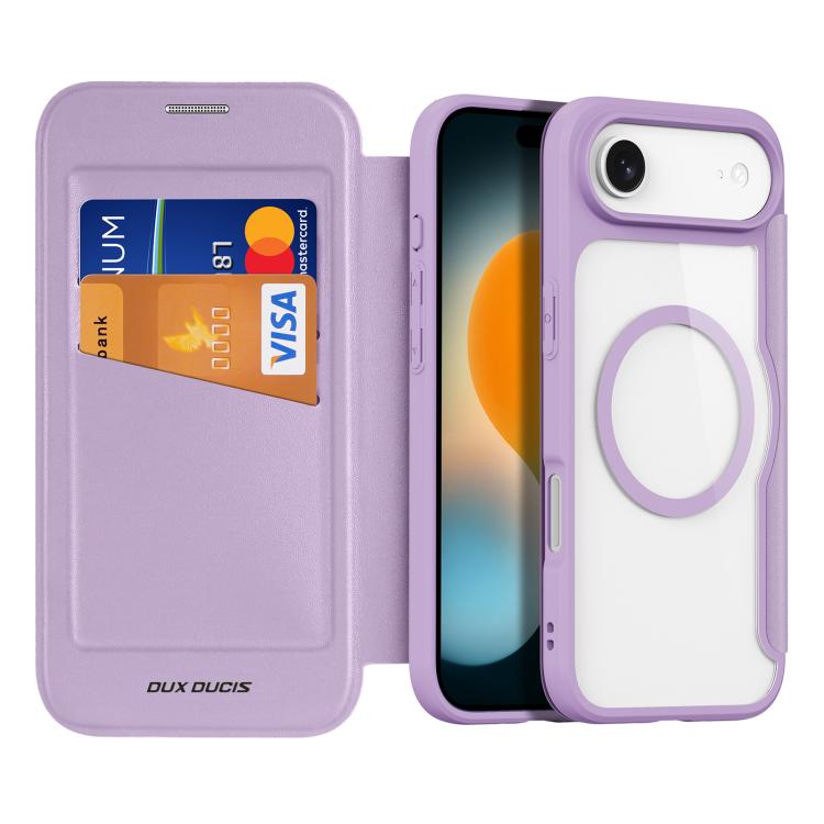 

For iPhone 17 Air DUX DUCIS Skin X Pro Series Magsafe PC + TPU Phone Leather Case(Purple)