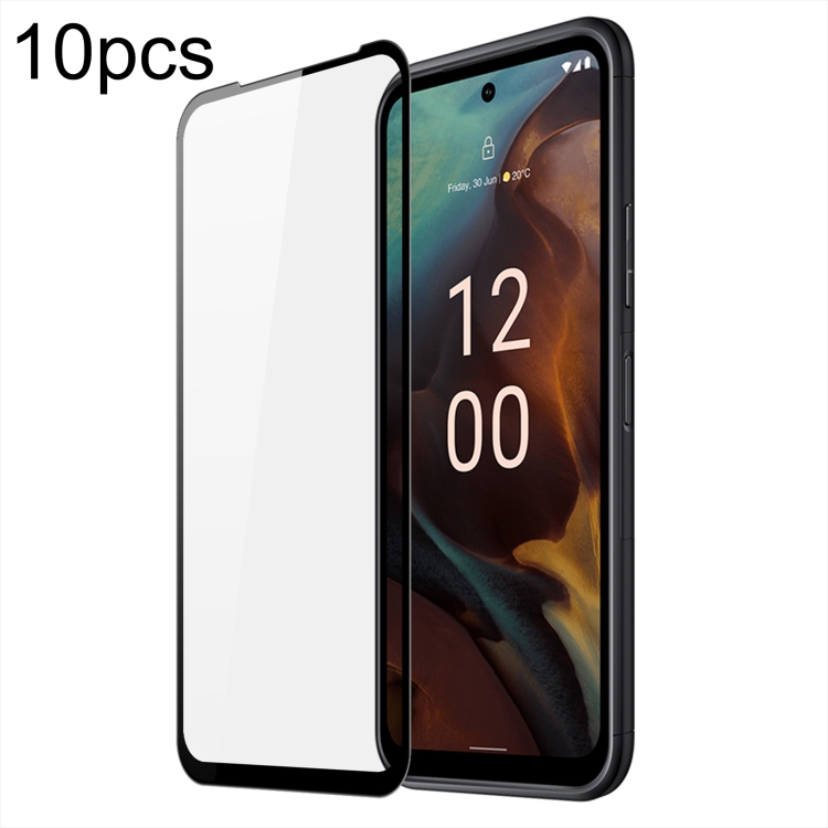

For Nokia XR21 10pcs DUX DUCIS 0.33mm 9H Medium Alumina Tempered Glass Film