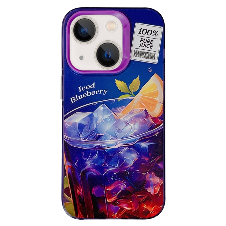 

For iPhone 13 Orange TPU Phone Case(Purple)