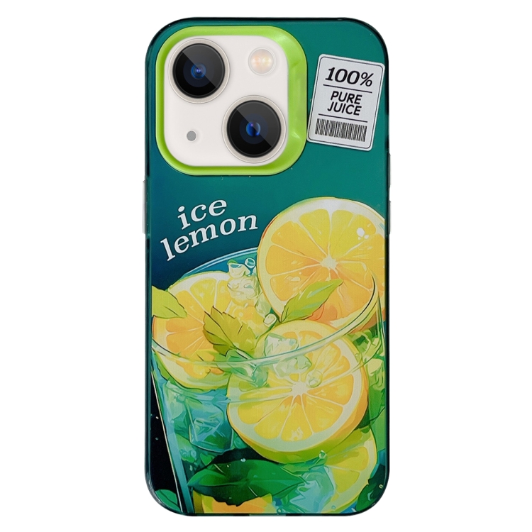 

For iPhone 13 Orange TPU Phone Case(Green)