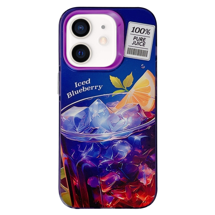 

For iPhone 12 Orange TPU Phone Case(Purple)