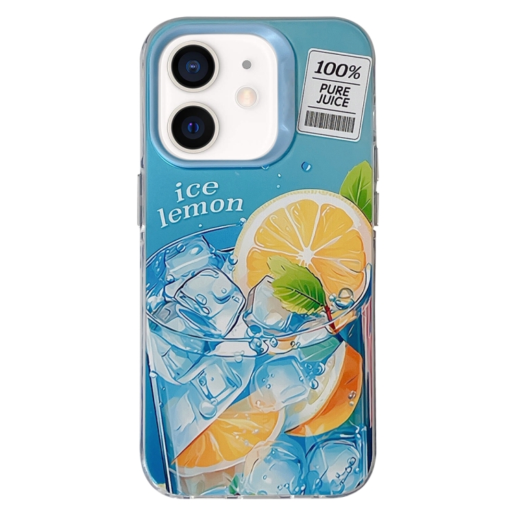 

For iPhone 12 Orange TPU Phone Case(Blue)