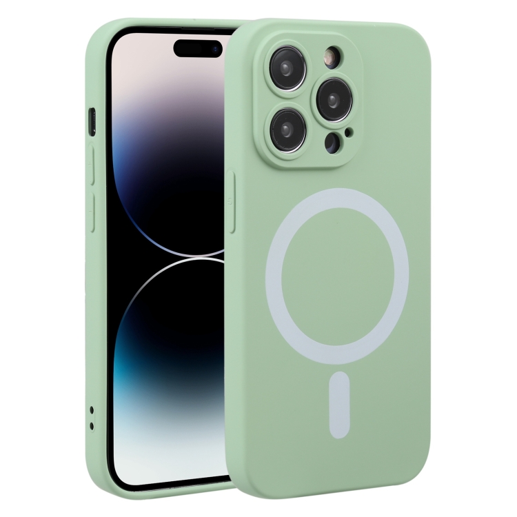 

For iPhone 15 Pro Liquid Silicone Magsafe Phone Case(Green)