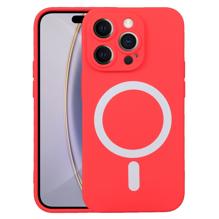 

For iPhone 16 Pro Liquid Silicone Magsafe Phone Case(Red)
