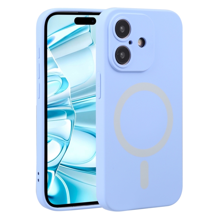 

For iPhone 16 Plus Liquid Silicone Magsafe Phone Case(Light Purple)