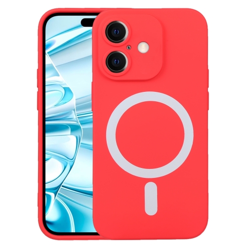 

For iPhone 16 Liquid Silicone Magsafe Phone Case(Red)
