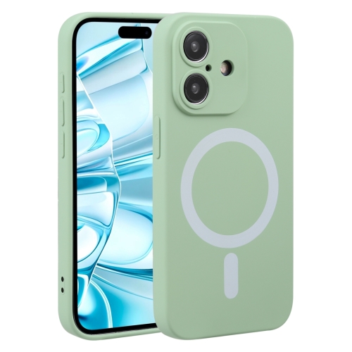 

For iPhone 16 Liquid Silicone Magsafe Phone Case(Green)