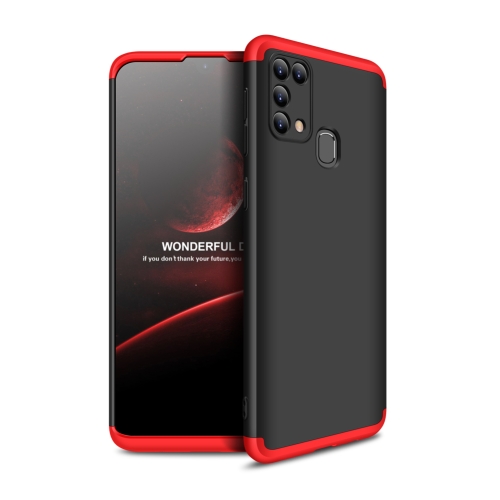 For Samsung Galaxy M31 GKK Three Stage Splicing Full Coverage PC Protective Case(Black Red)