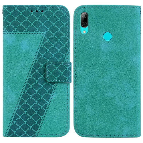 Para Huawei P smart 2019 Funda de teléfono de cuero en relieve en forma de  7 (