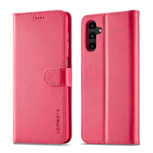 

For Samsung Galaxy A35 5G LC.IMEEKE Calf Texture Leather Phone Case(Red)