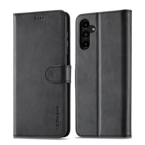 

For Samsung Galaxy A55 5G LC.IMEEKE Calf Texture Leather Phone Case(Black)