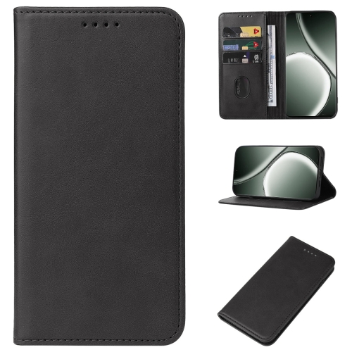 

For Realme GT Neo6 SE Magnetic Closure Leather Phone Case(Black)