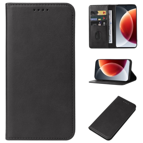

For Realme C65 4G Global Magnetic Closure Leather Phone Case(Black)