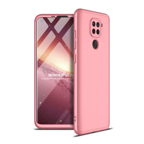 

For Xiaomi Redmi Note 9 4G International Version / Redmi 10X 4G GKK Three Stage Splicing Full Coverage PC Protective Case(Rose Gold)