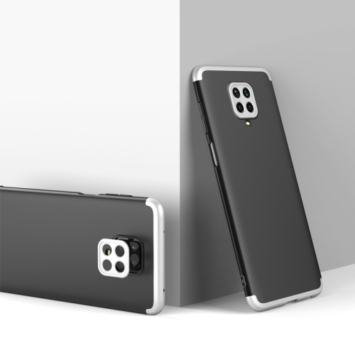 For Xiaomi Redmi Note 9 Pro Max / Note 9s GKK Three Stage Splicing Full Coverage PC Protective Case(Black Silver)