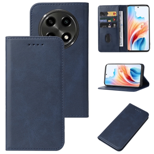 

For OPPO A2 Pro Magnetic Closure Leather Phone Case(Blue)
