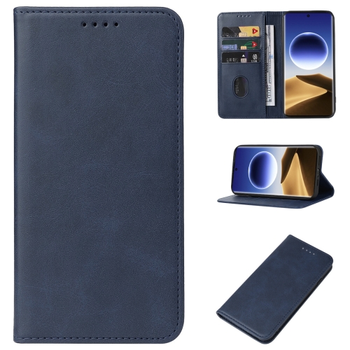 

For OPPO Find X7 Magnetic Closure Leather Phone Case(Blue)