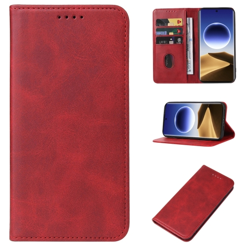 

For OPPO Find X7 Magnetic Closure Leather Phone Case(Red)