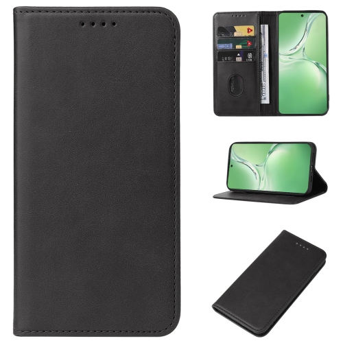 

For OPPO K12 Magnetic Closure Leather Phone Case(Black)