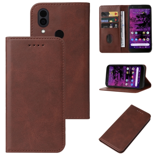 

For CAT S62 Pro Magnetic Closure Leather Phone Case(Brown)