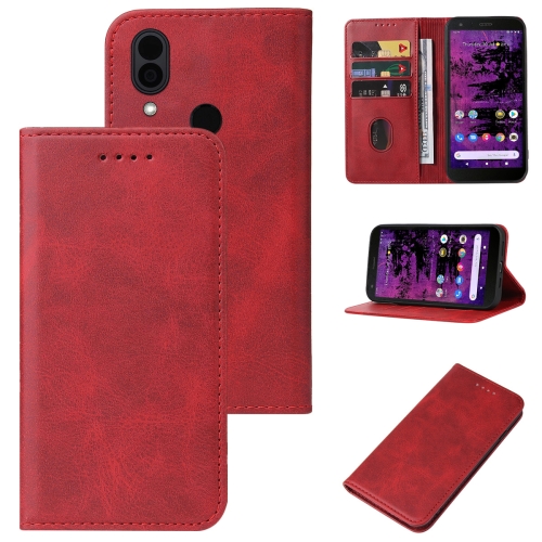 

For CAT S62 Pro Magnetic Closure Leather Phone Case(Red)