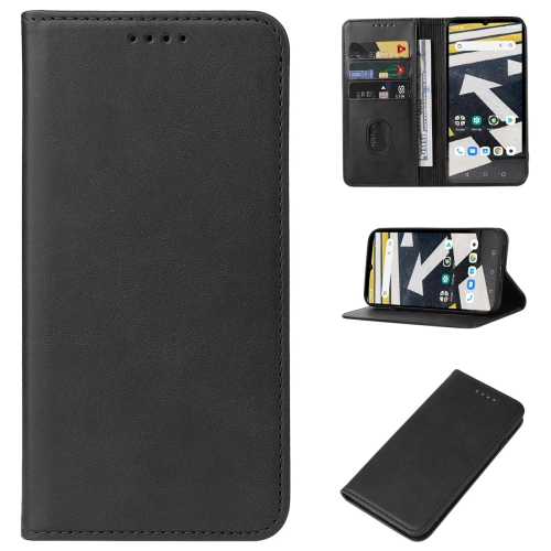 

For CAT S53 Magnetic Closure Leather Phone Case(Black)