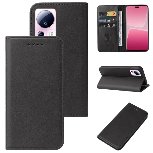 

For Xiaomi 13 Lite Magnetic Closure Leather Phone Case(Black)