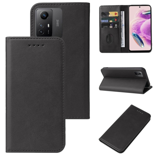 

For Xiaomi Redmi Note 12S Magnetic Closure Leather Phone Case(Black)