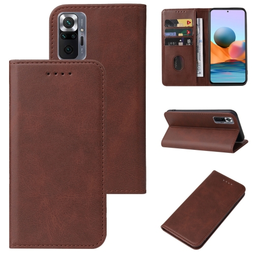 

For Xiaomi Mi Note 10 Pro Magnetic Closure Leather Phone Case(Brown)