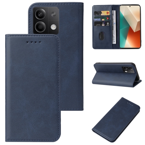 For Xiaomi Redmi Note 13 5G Magnetic Closure Leather Phone Case(Blue)