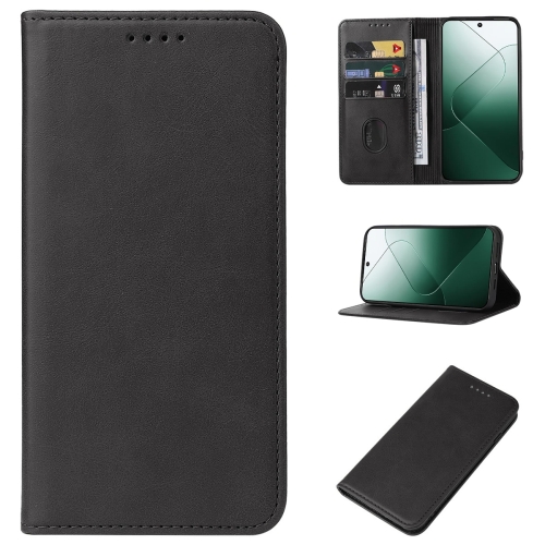 

For Xiaomi 14 Magnetic Closure Leather Phone Case(Black)